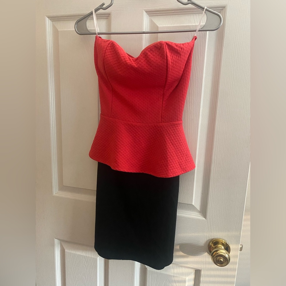 Coral bodycon dress
